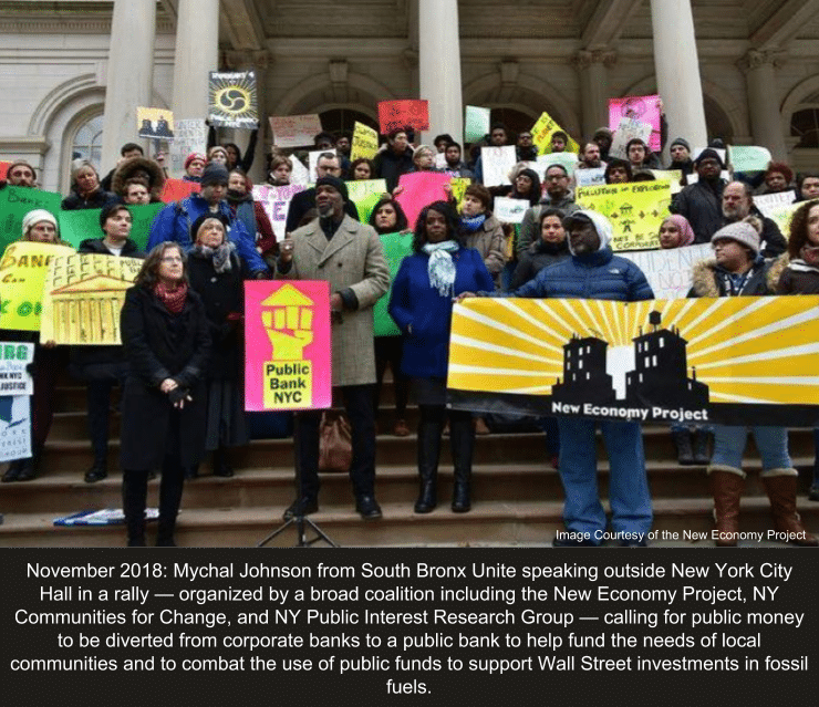 Mychal Johnson from South Bronx Unite speaks at a rally outside New York City Hall