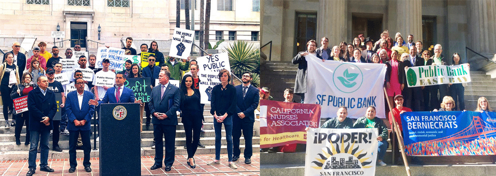 California passed public banking law in October 2019. Photo: California Public Banking Alliance