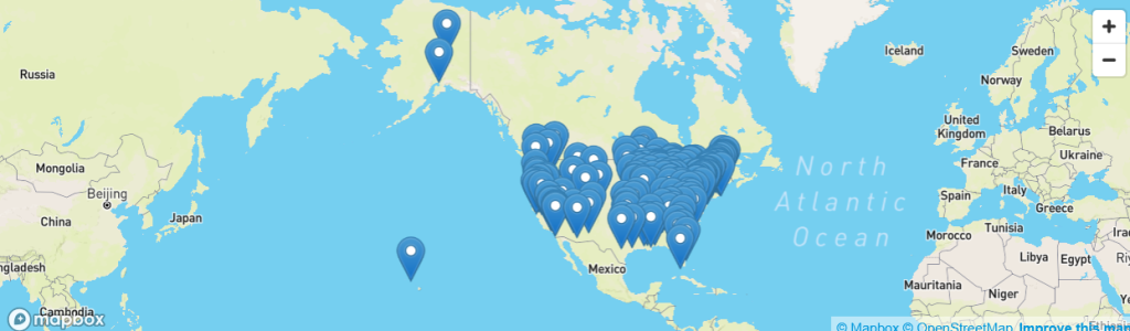 APWU map of USPS rallies